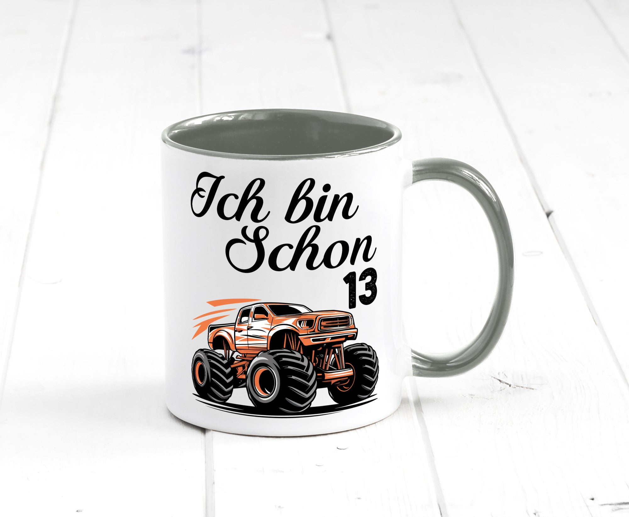 13. Geburtstag | Monster truck 13 Jahre Geschenkidee Humor Tasse