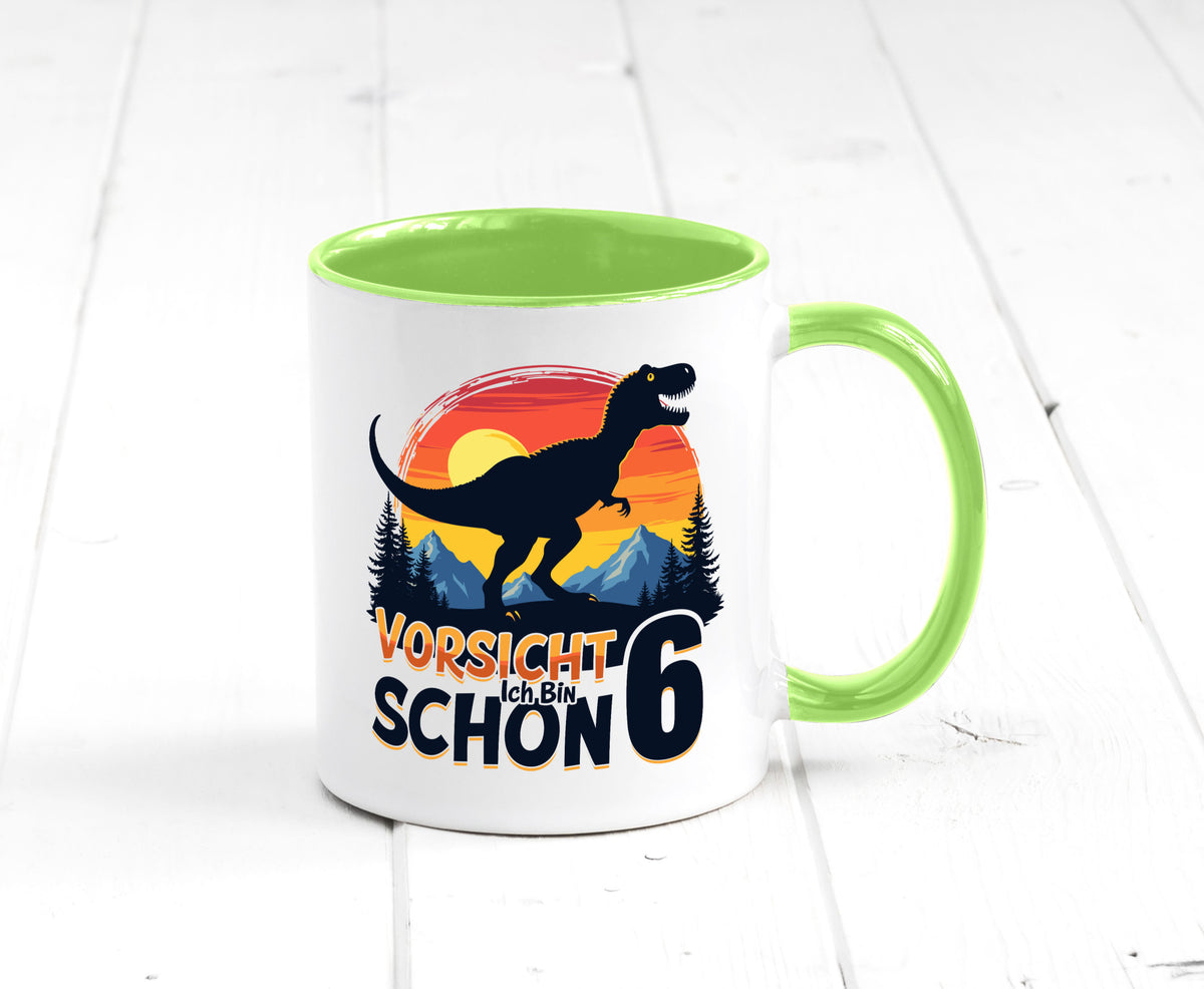 6. Geburtstag | 6 Jahre Dinosaurier Geschenkidee Humor Tasse