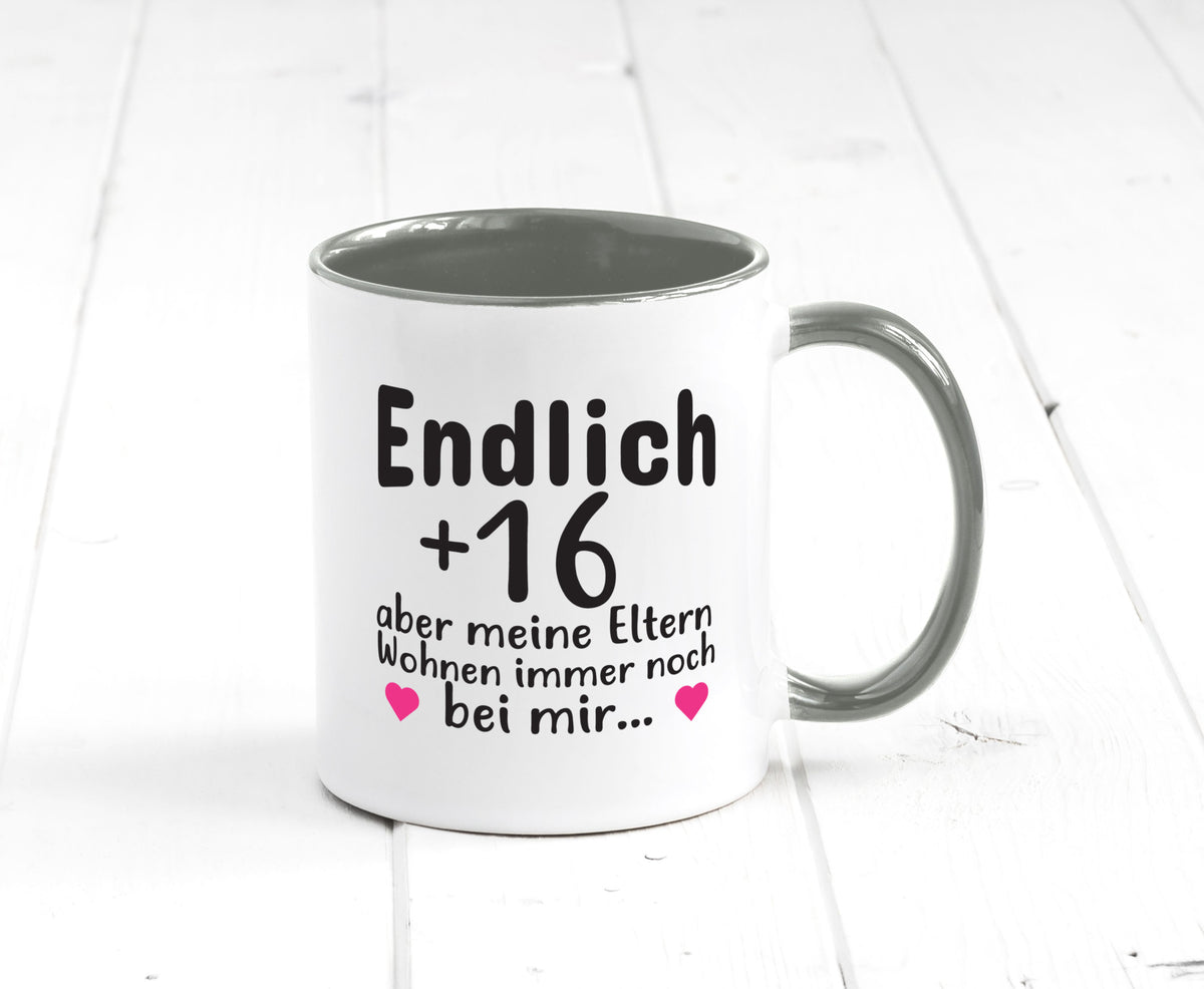 Endlich 16 | Geburtstag Tasse Spruch Mädchen Geschenkidee Humor