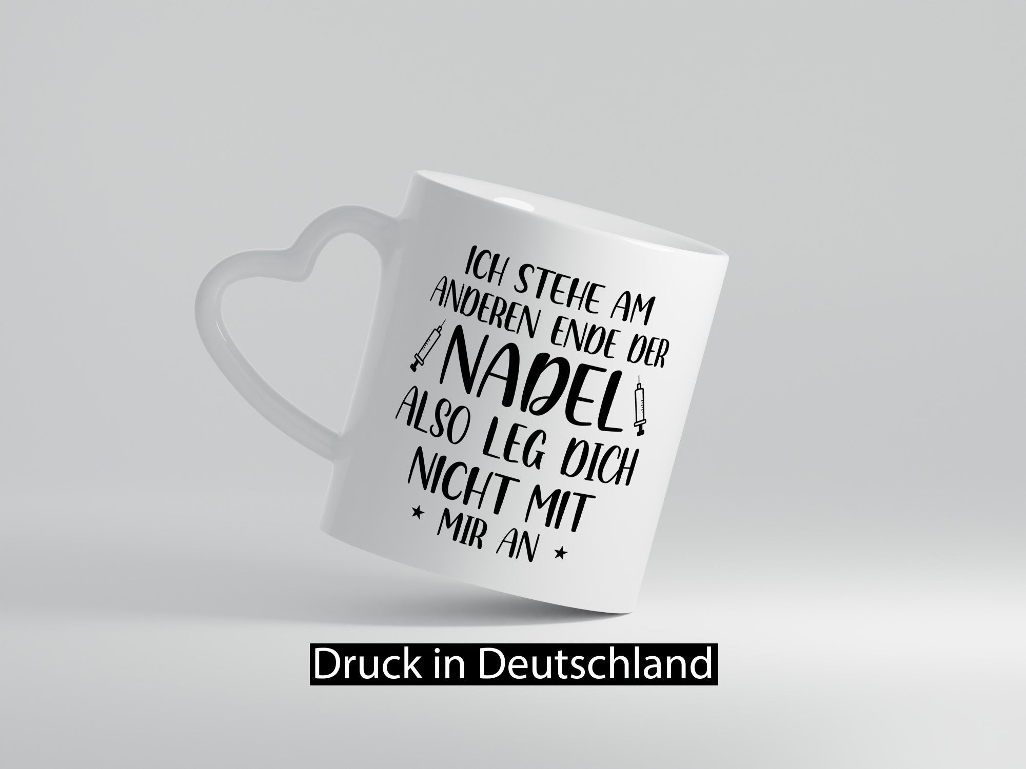 Am anderen Ende der Nadel, nicht anlegen | Spritzen lustiger Spruch Geschenk