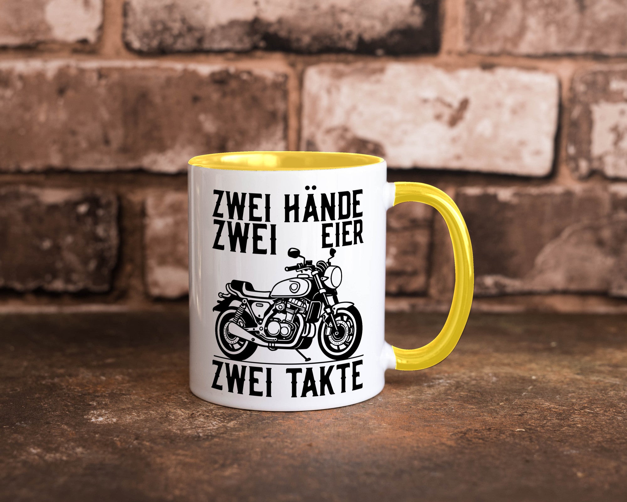 Zwei Hände | Zweitaktmotor Motorrad Moped Biker Geschenkidee Humor Tasse