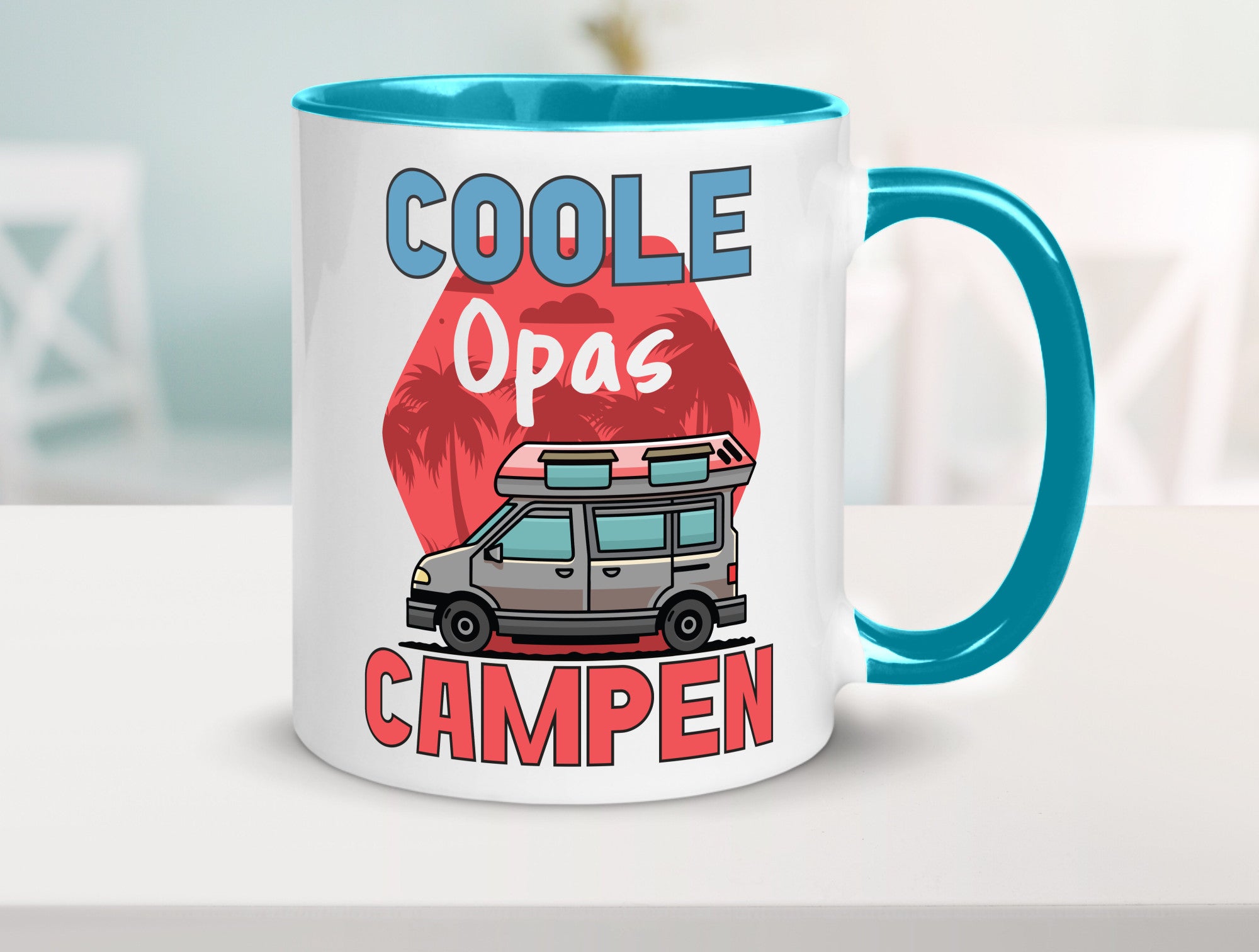 Coole Opas campen | Campingwagen Palmen Geschenk Familie Geschenkidee lustiger