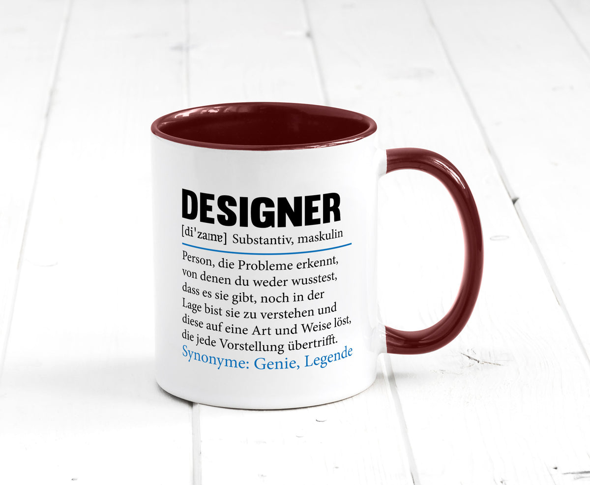 Designer Beruf | Gestalter Medien Schmuck Mode Geschenk Arbeit Kollegen Büro Tasse