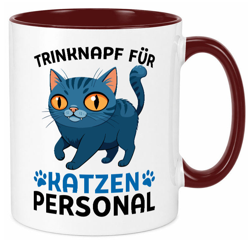 Katzen Personal | Katzenbesitzer Tasse Katze Humor vl2 Tierliebhaber