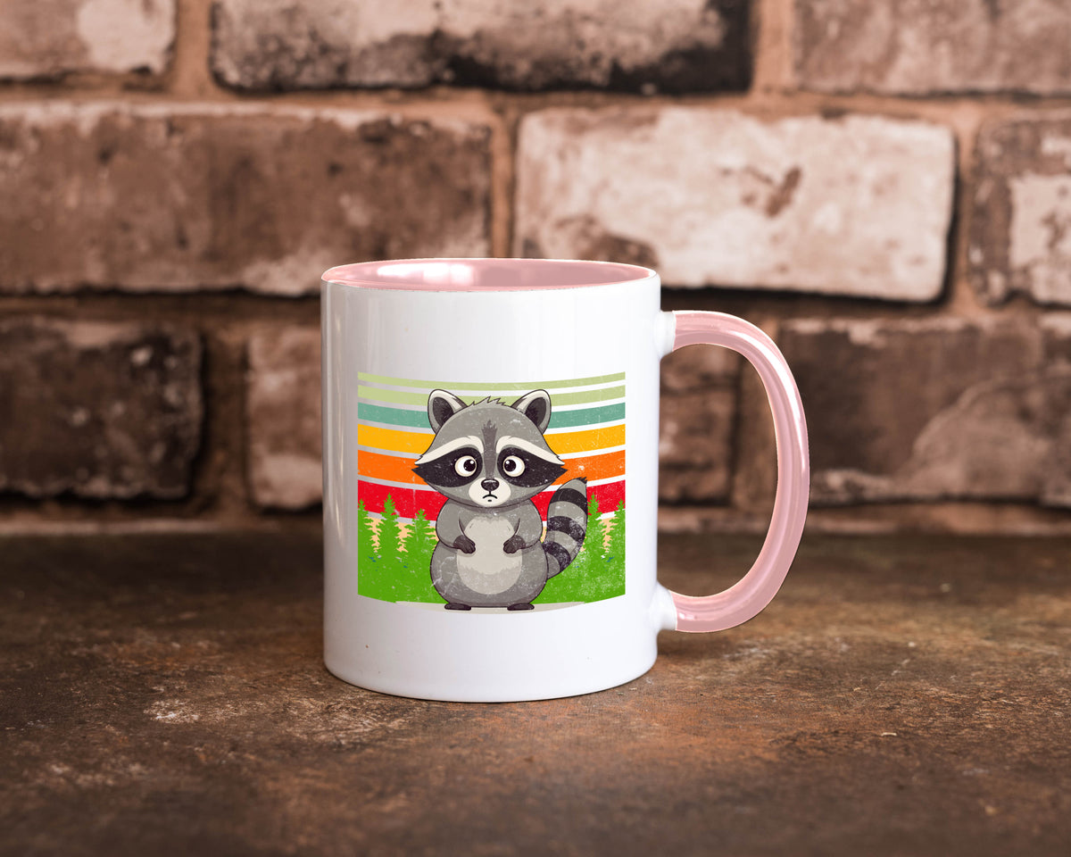 Waschbär | Vintage v2 lustiger Spruch Geschenk Humor Geschenkidee Tasse