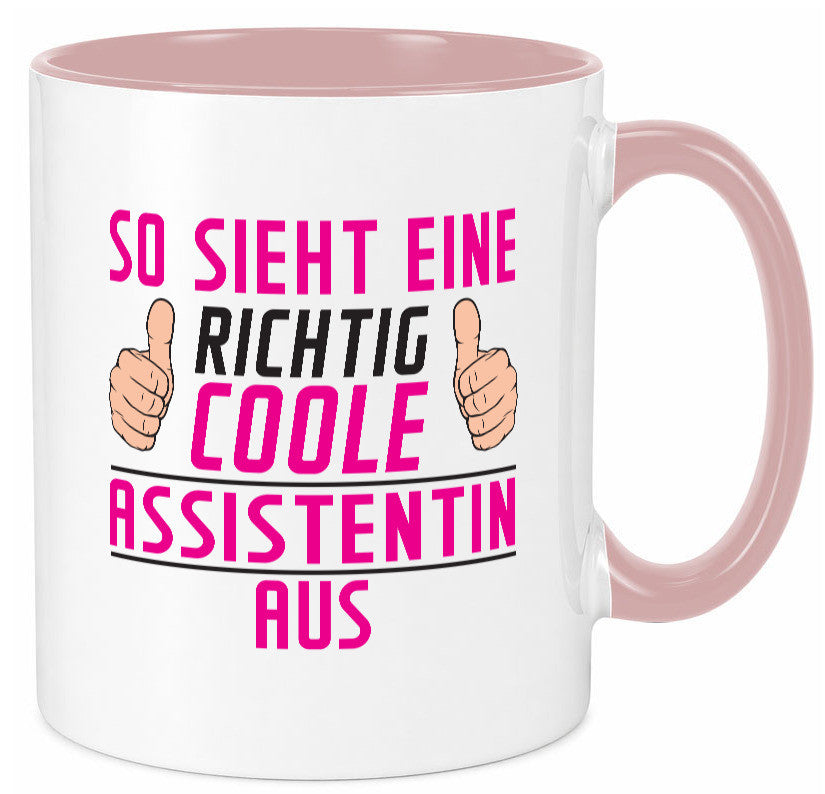 Richtig Coole Assistentin | Assistenz Hilfskraft lustig Humor Geschenkidee Tasse