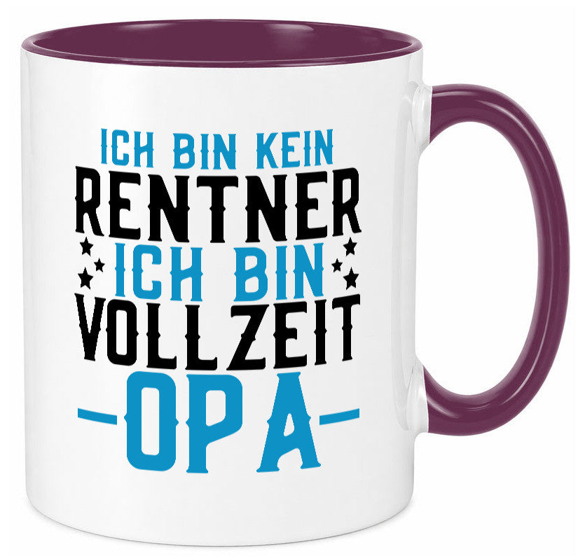 Rentner | Vollzeit Opa Pension Ruhestand Großvater lustiger Spruch Geschenk