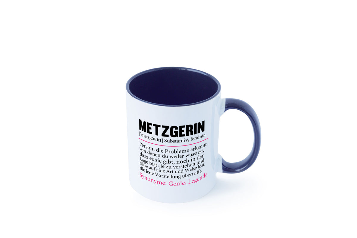 Metzgerin | lustig Fleischerin Humor v2 lustiger Spruch Geschenk Geschenkidee Tasse