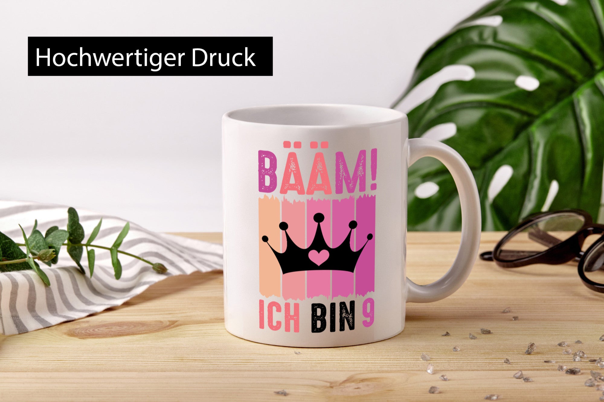 9. Geburtstag | 9 Jahre Bääm ich bin Krone Humor Geschenkidee Tasse