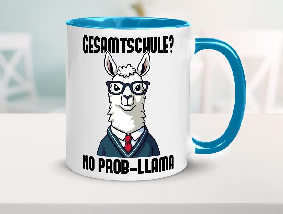 Gesammtschule | no prob-llama Einschuldung Humor Geschenkidee Tasse