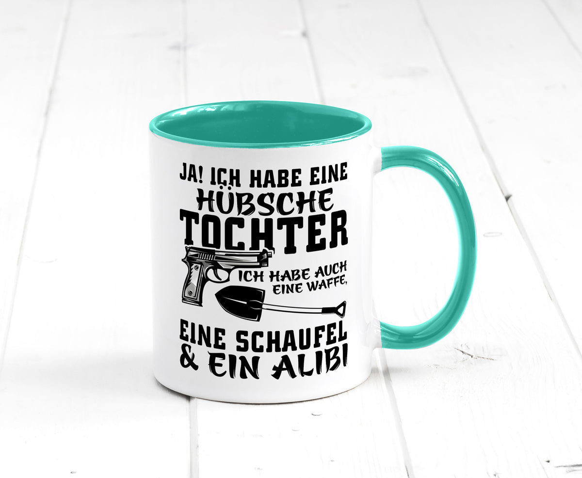 Hübsche Tochter Geschenk Familie Geschenkidee lustiger Spruch Tasse