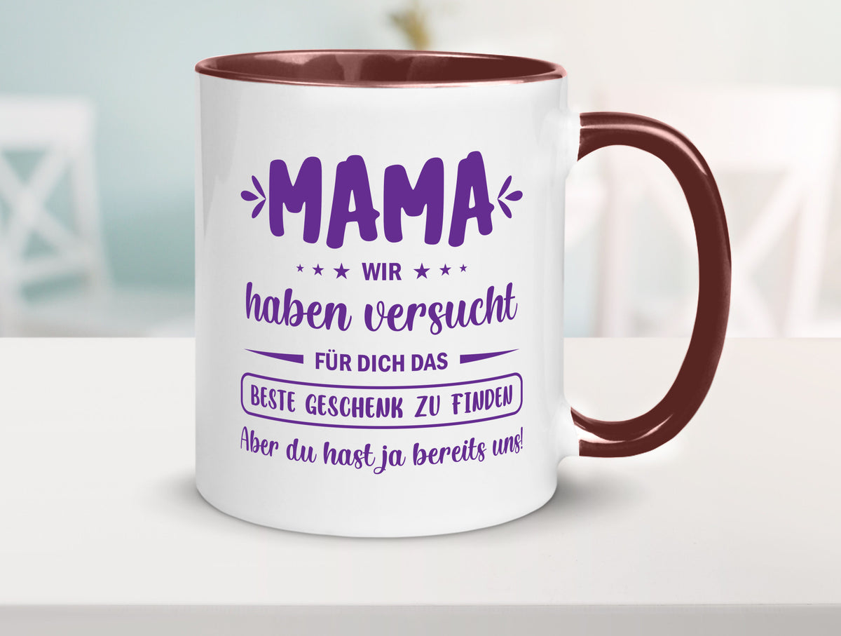 Perfekte geschenk | du hast ja bereits uns Muttertag lustiger Spruch Familie Tasse