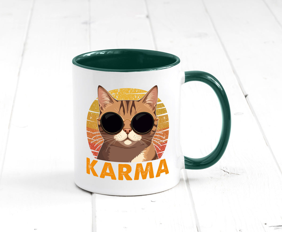 Vintage Katze | Karna Coole lustiger Spruch Geschenk Tierliebhaber Humor Tasse
