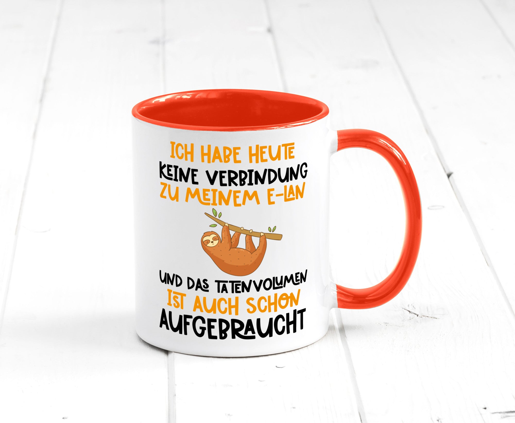 Tatenvolumen aufgebraucht | Spruch Humor Faultier Tierliebhaber Geschenkidee