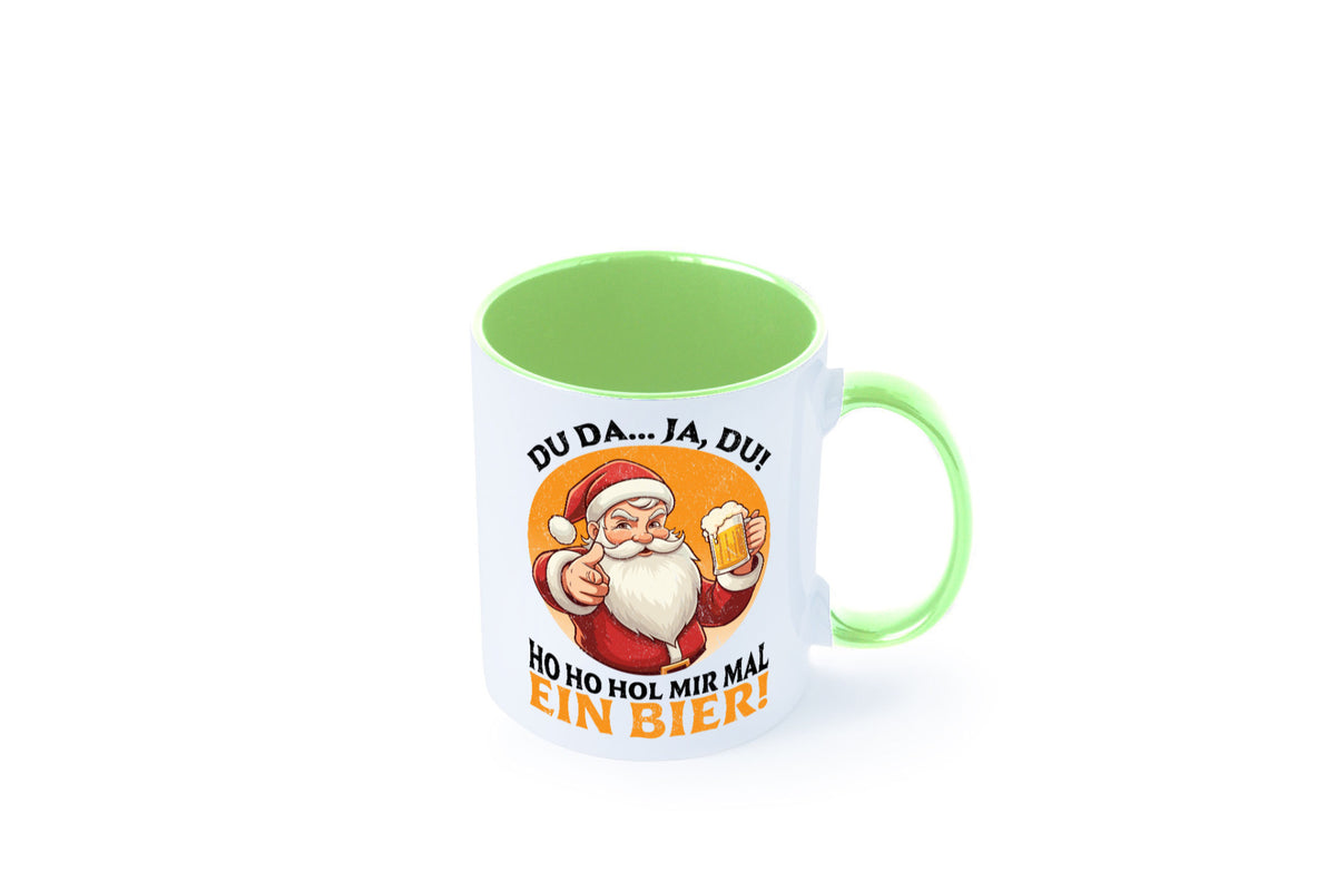 Hol mir mal ein Bier | Ugly Christmas Santa lustig Humor Geschenkidee Geschenk Tasse