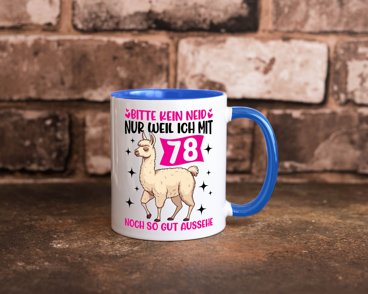 78. Geburtstag | 78 Jahre Lama gut aussehen Geschenk Geschenkidee lustiger Tasse