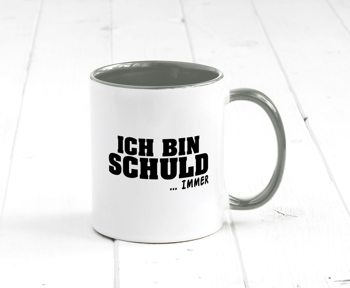 Ich bin Schuld | Schwarze Schaff lustig Humor Geschenkidee Geschenk Tasse