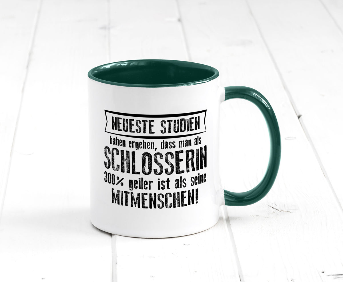 Neuste Studien: Schlosserin | Schlosserei Geschenkidee Humor Tasse