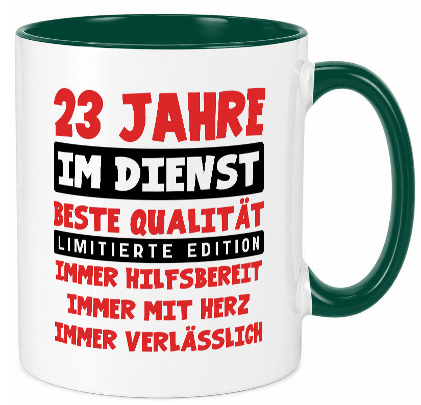 23 Jahre im Dienst | Jubiläum Arbeit v9 Humor Kollegen Büro Geschenkidee Tasse