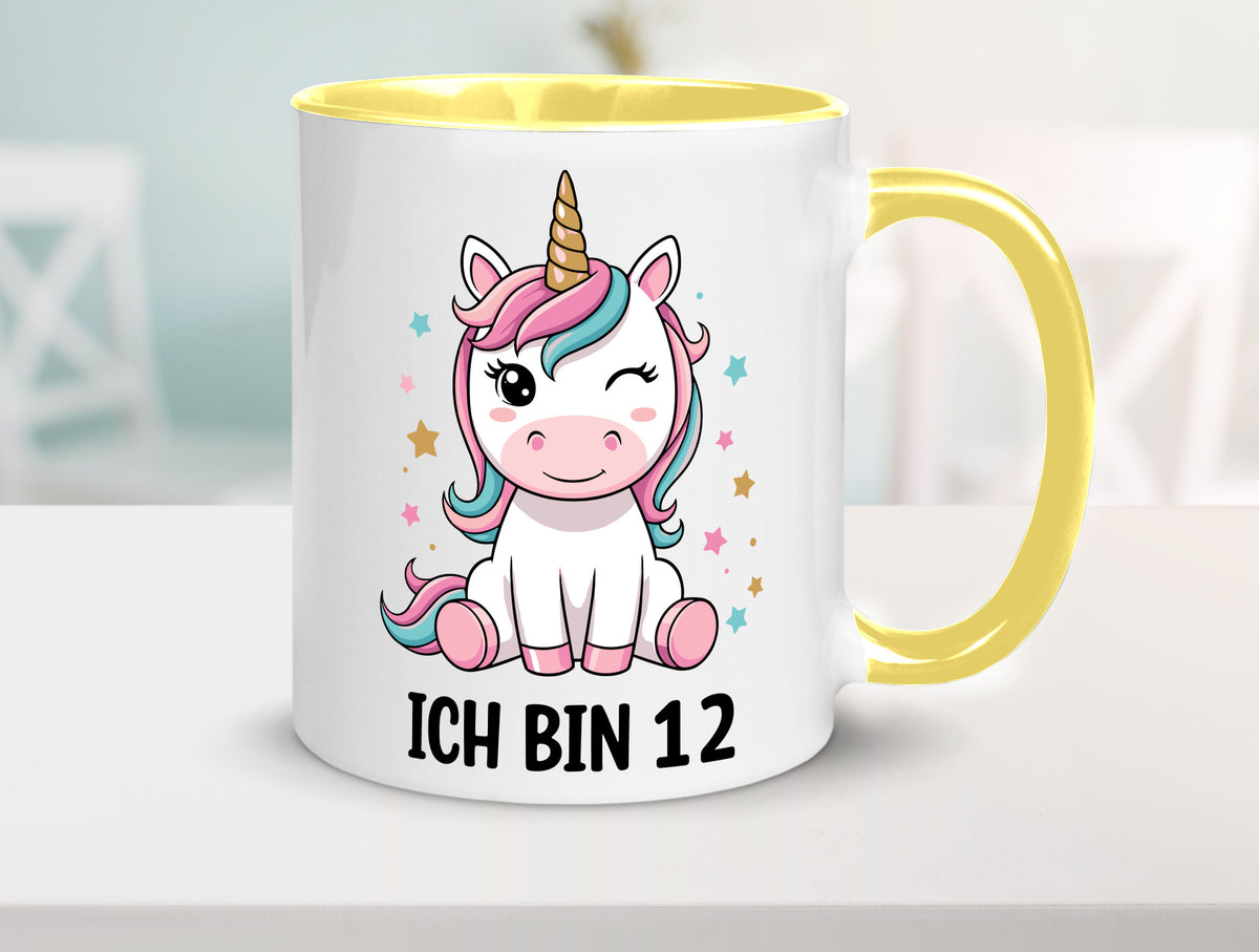 12. Geburtstag | 12 Jahre Einhorn Mädchen lustig Geschenkidee Geschenk Tasse