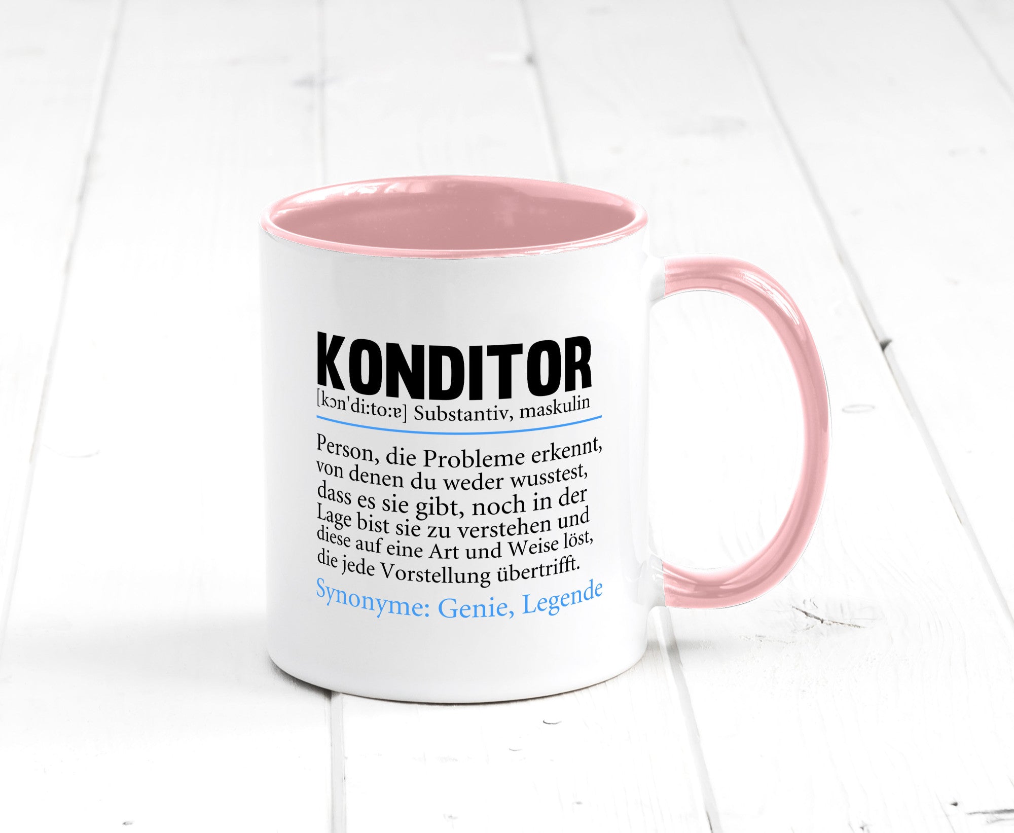 Konditor | Spruch Definition Konditorei lustiger Geschenk Humor Geschenkidee