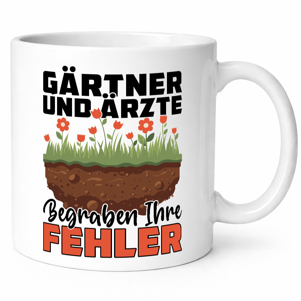 Gärtner und Ärzte begraben ihre probleme | Humor Geschenkidee Tasse