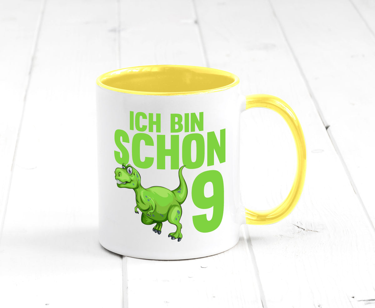 9. Geburtstag | 9 Jahre Dino Dinosaurier Geschenkidee Humor Tasse