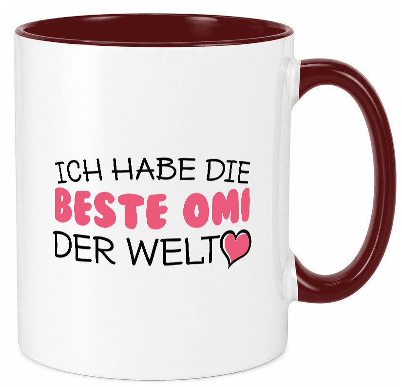 Beste Omi der Welt | Oma Tasse Geburtstag Muttertag lustig Familie Geschenkidee