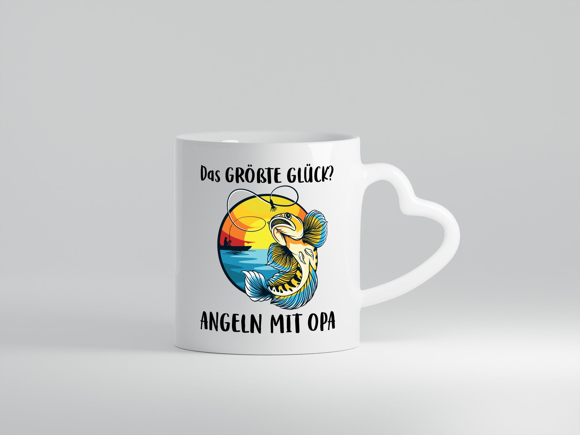 Das größte Glück angeln mit Opa | Angler Geschenkidee Familie Humor Tasse
