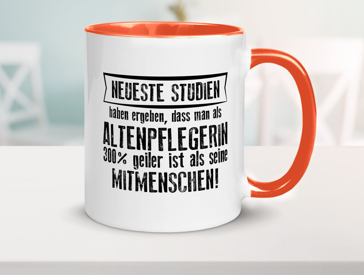 Neuste Studien: Altenpflegerin | Pflegepersonal Pflege Humor Geschenkidee Tasse