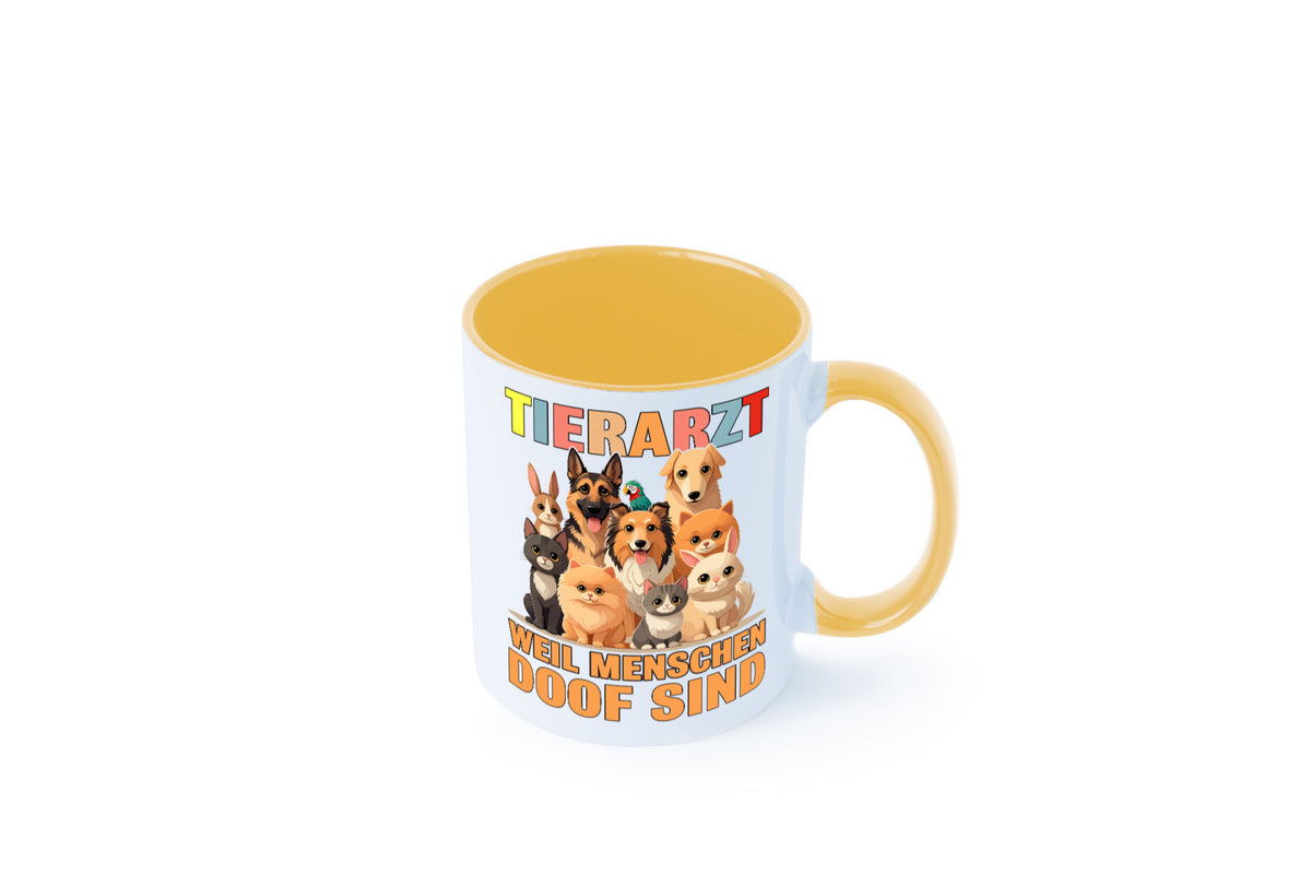 Tierarzt weil Menschen doof sind | Tierärztin lustig Tierliebhaber Humor Tasse