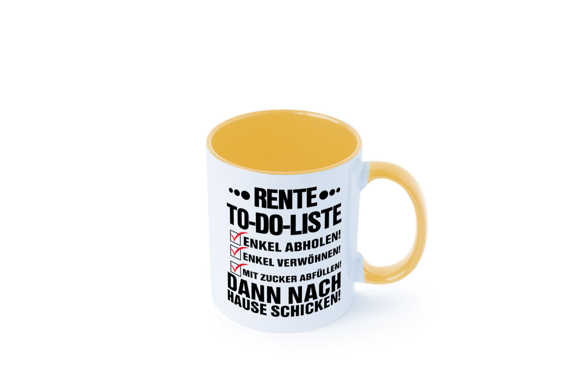 Rente To-Do-Liste | Rentner Tasse Enkel verwöhnen Geschenk Ruhestand Jubiläum