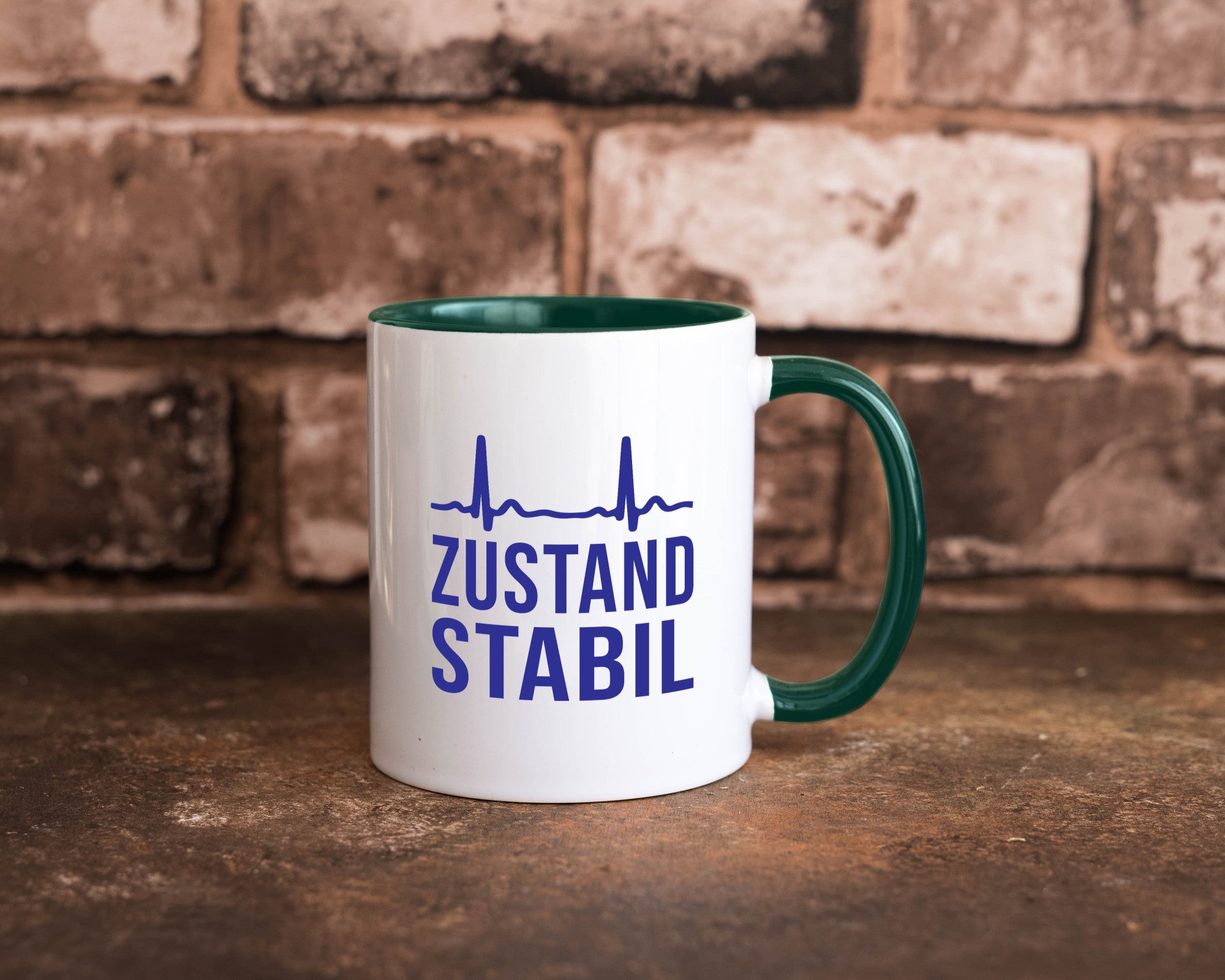 Zustand stabil | Herzschlag v2 Geschenk Humor Geschenkidee lustiger Spruch Tasse