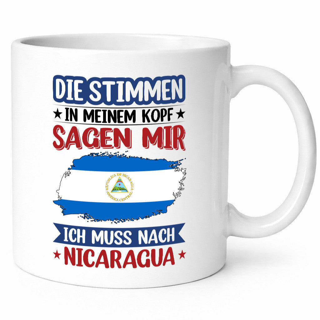 Nicaragua | Urlaub Stimmen in meinem Kopf Traumland Geschenkidee Humor Tasse