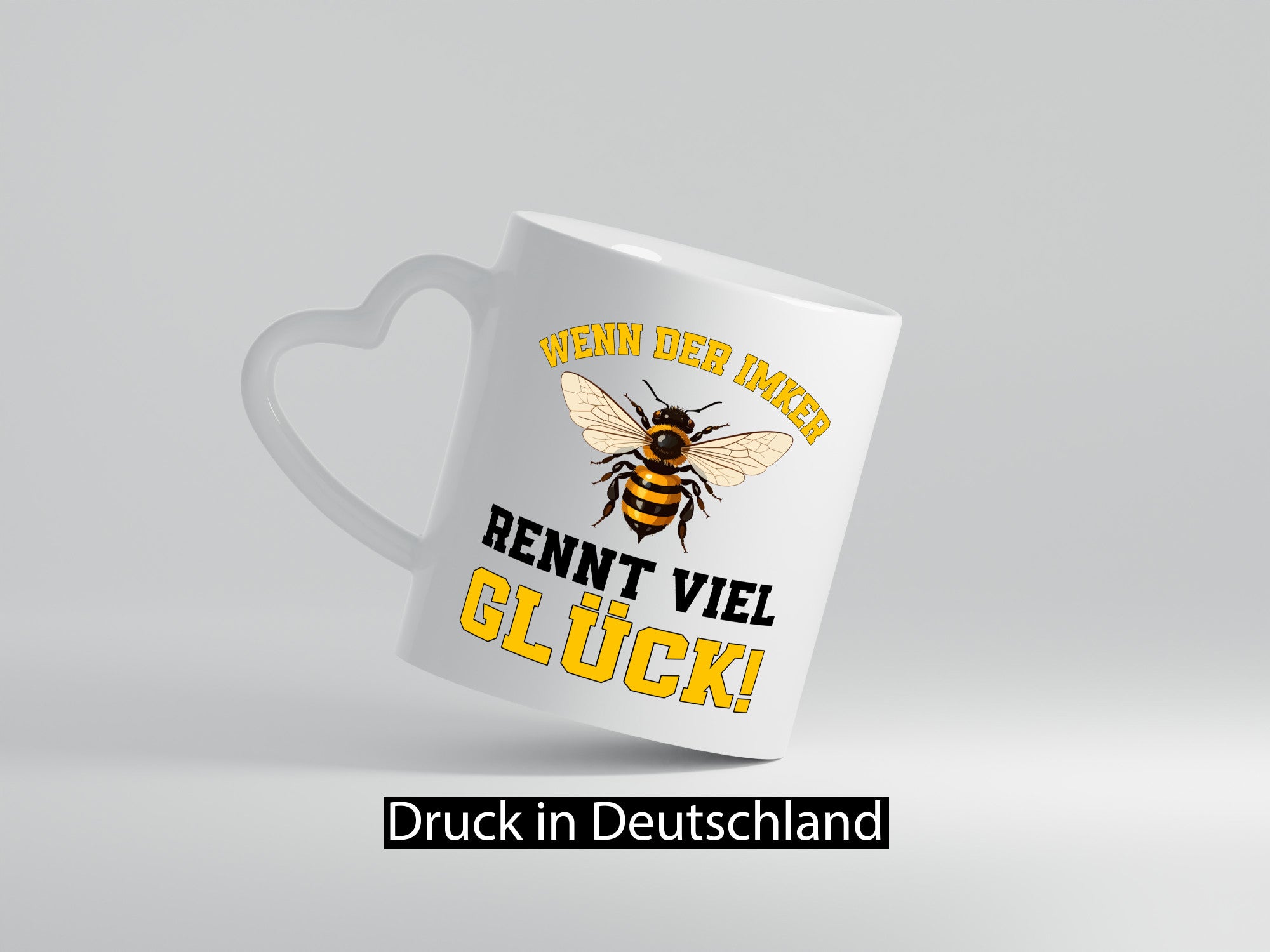 Wenn der Imker rennt viel Glück | Bienen v2 Humor Geschenkidee Tasse