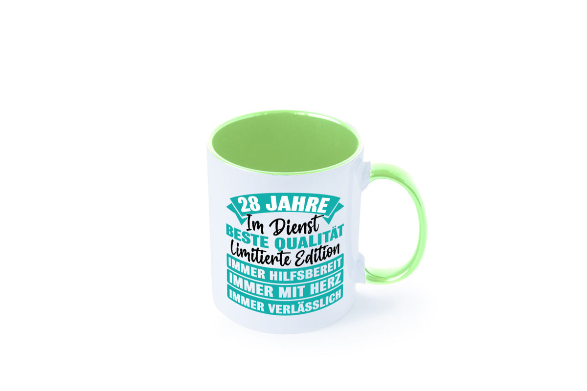 28 Jahre im Dienst | Jubiläum Arbeit lustig Kollegen Büro Geschenk Tasse