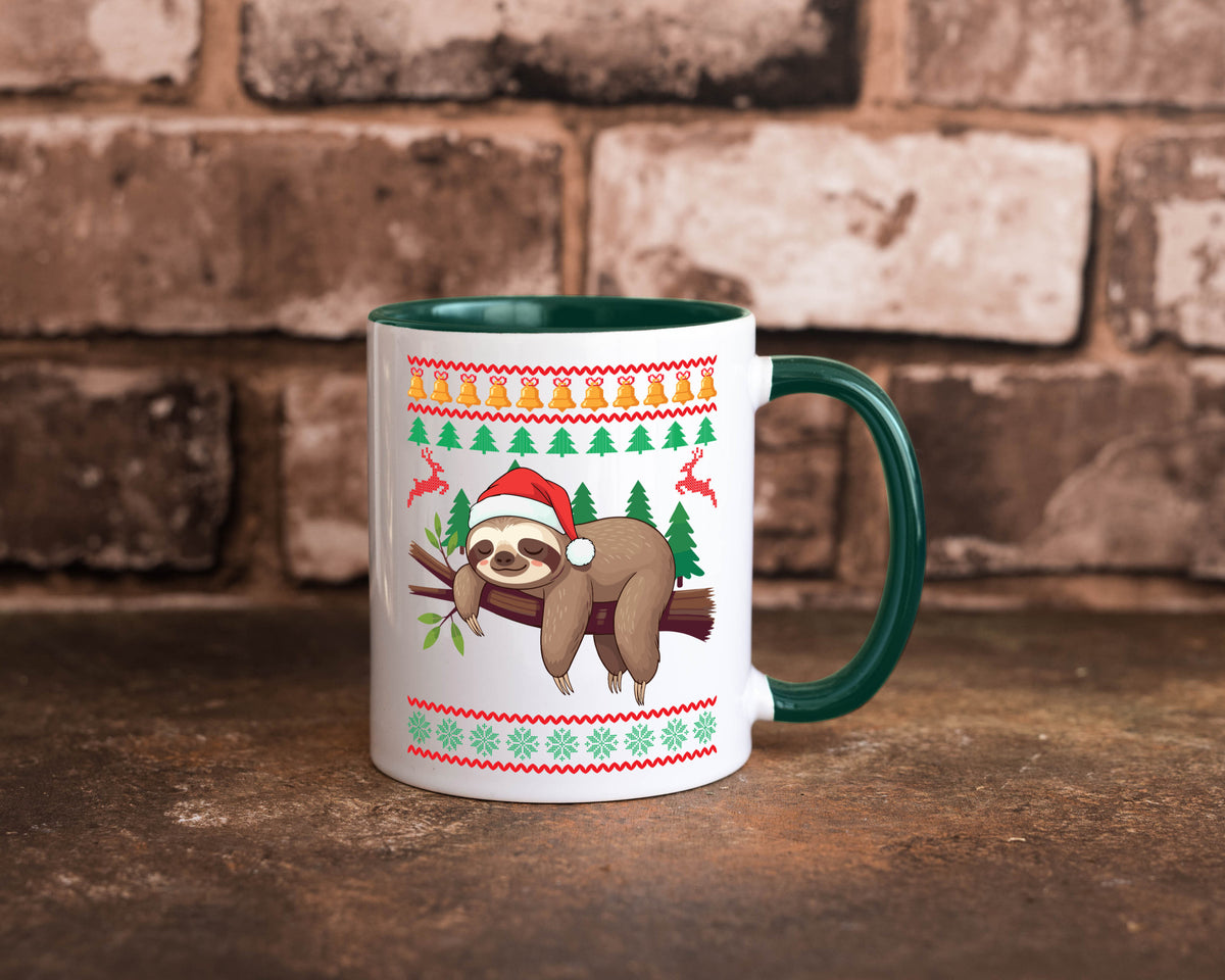 Ugly Christmas | Faultier Weihnachtsfaultier v2 lustig Tierliebhaber Humor Tasse