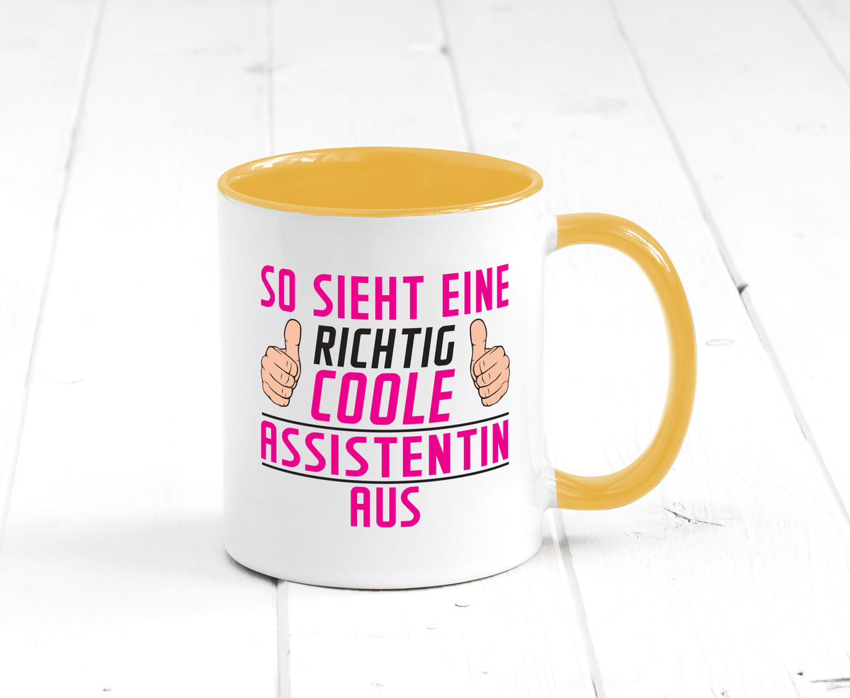 Richtig Coole Assistentin | Assistenz Hilfskraft lustig Humor Geschenkidee Tasse