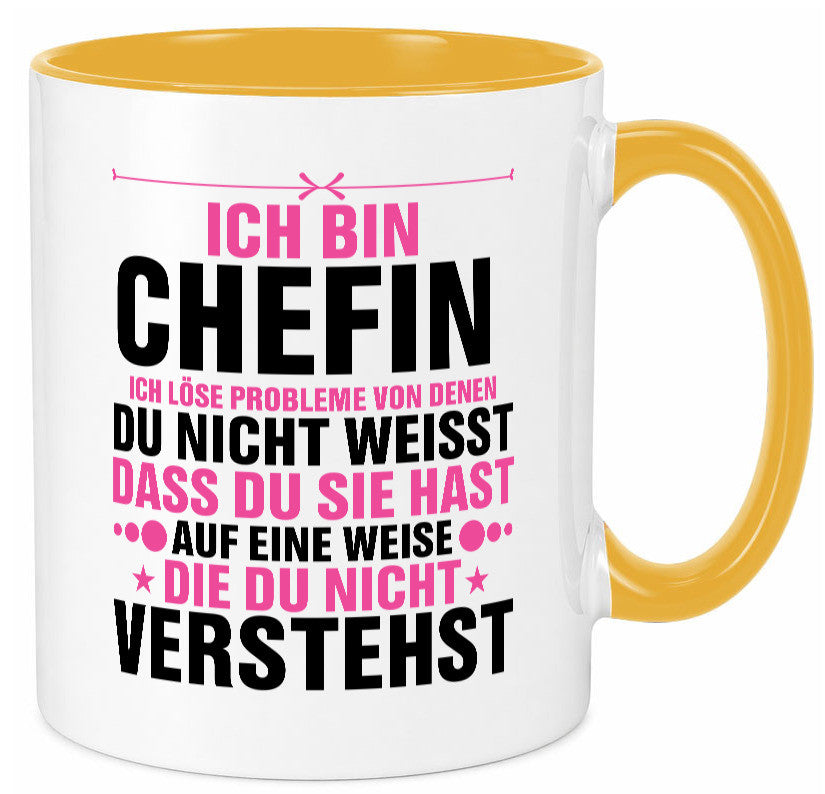 Löse Probleme: Chefin | Führungskraft Vorgesetzte lustiger Spruch Geschenk Tasse