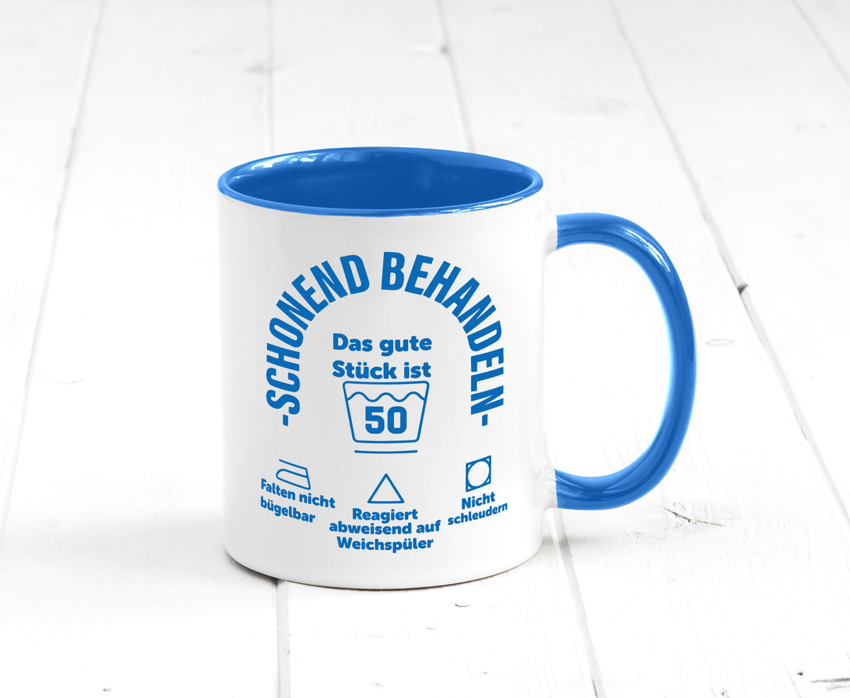 Schonend behandeln | 50 Geburtstag Humor Geschenkidee Tasse