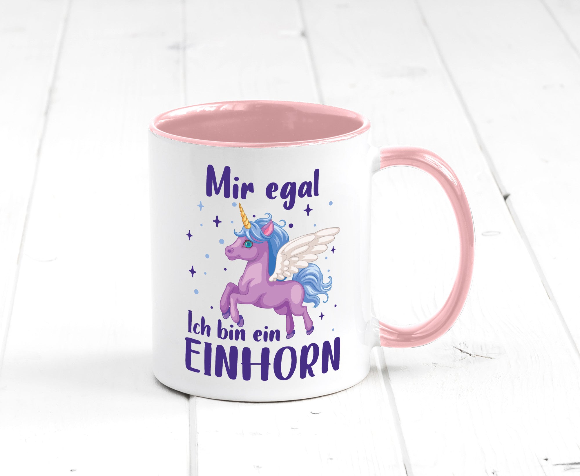 Mir egal, ich bin ein Einhorn | lustig Humor Geschenkidee Geschenk Tasse