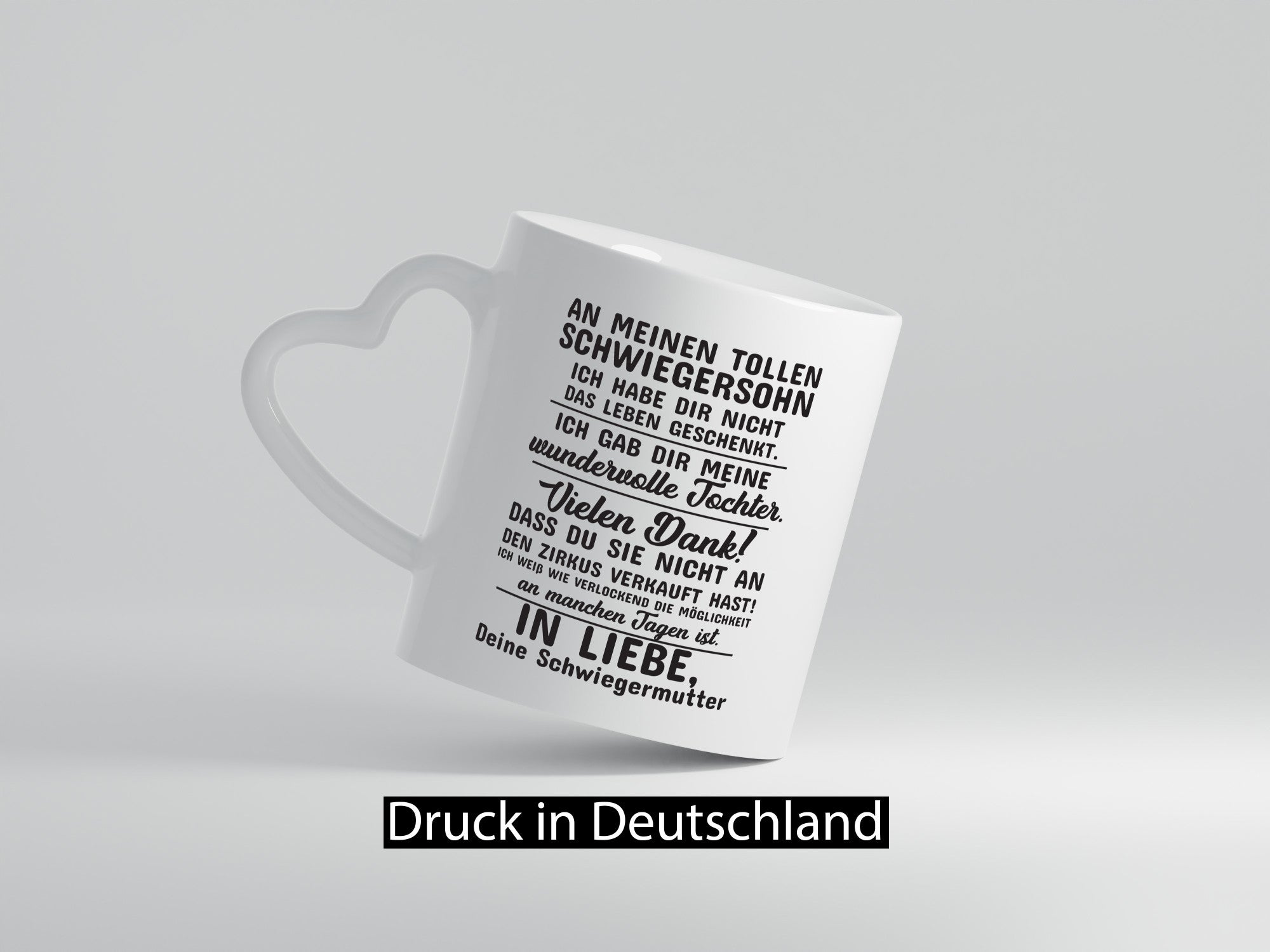An meinen tollen Schwiegersohn lustiger Spruch Geschenk Familie Geschenkidee
