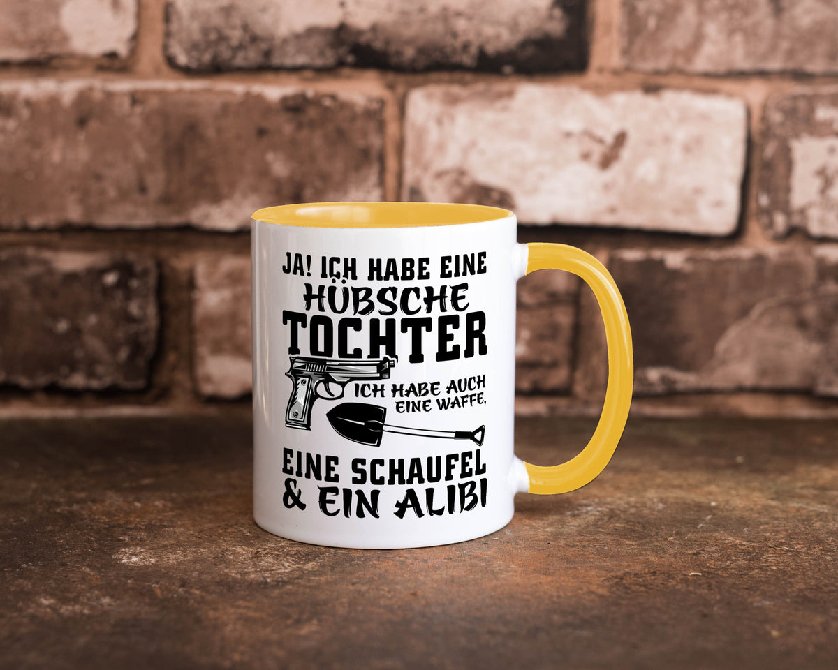Hübsche Tochter Geschenk Familie Geschenkidee lustiger Spruch Tasse