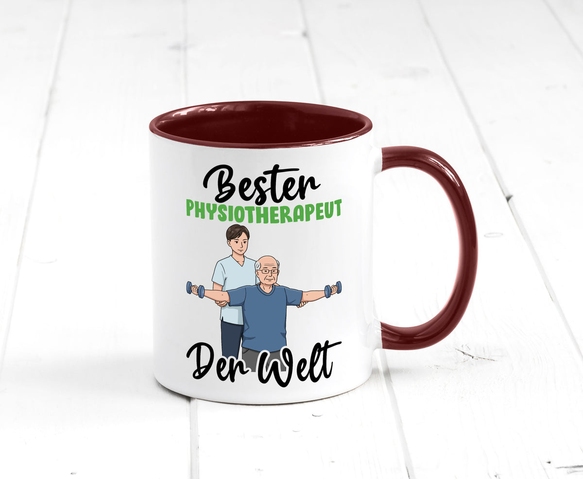 Bester Physiotherapeut v3 Geschenk Humor Geschenkidee lustiger Spruch Tasse