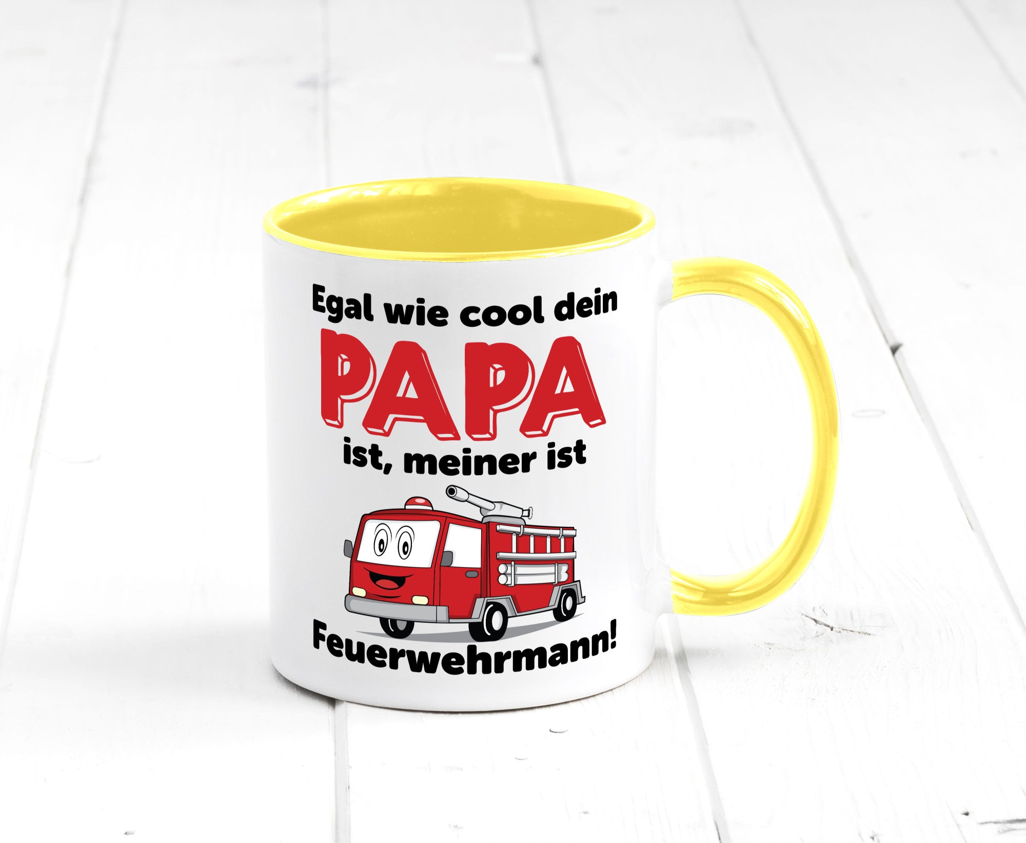 Cooler Papa | Feuerwehrmann Bester der Welt Humor Geschenkidee Tasse