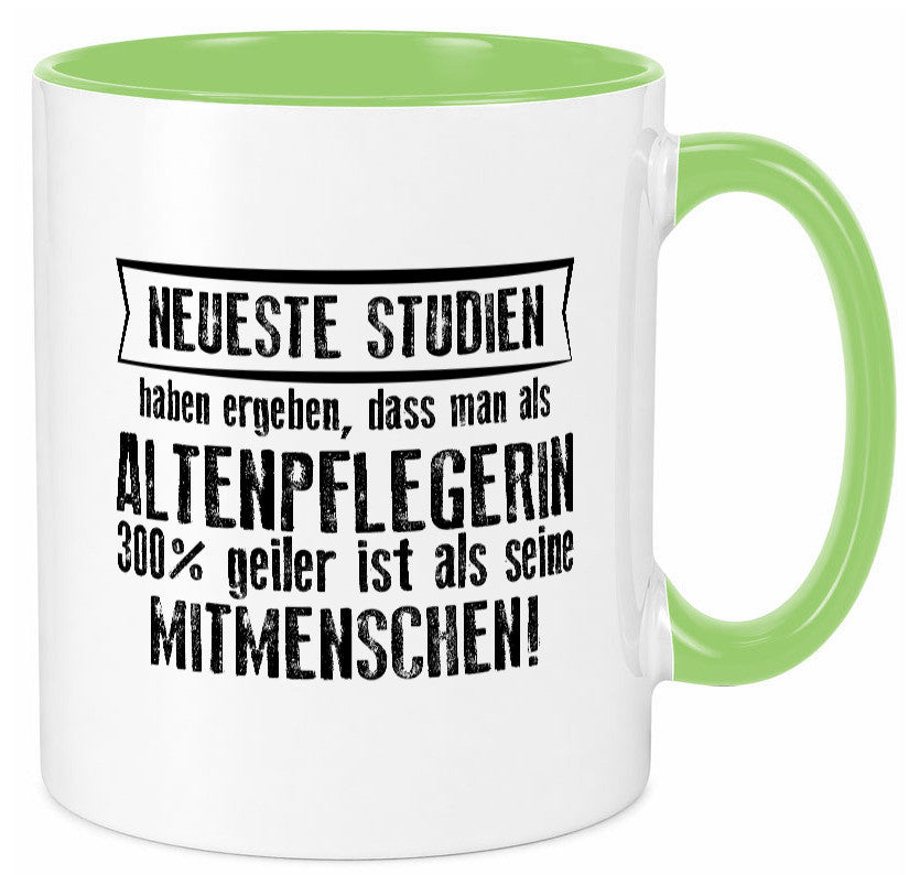 Neuste Studien: Altenpflegerin | Pflegepersonal Pflege Humor Geschenkidee Tasse