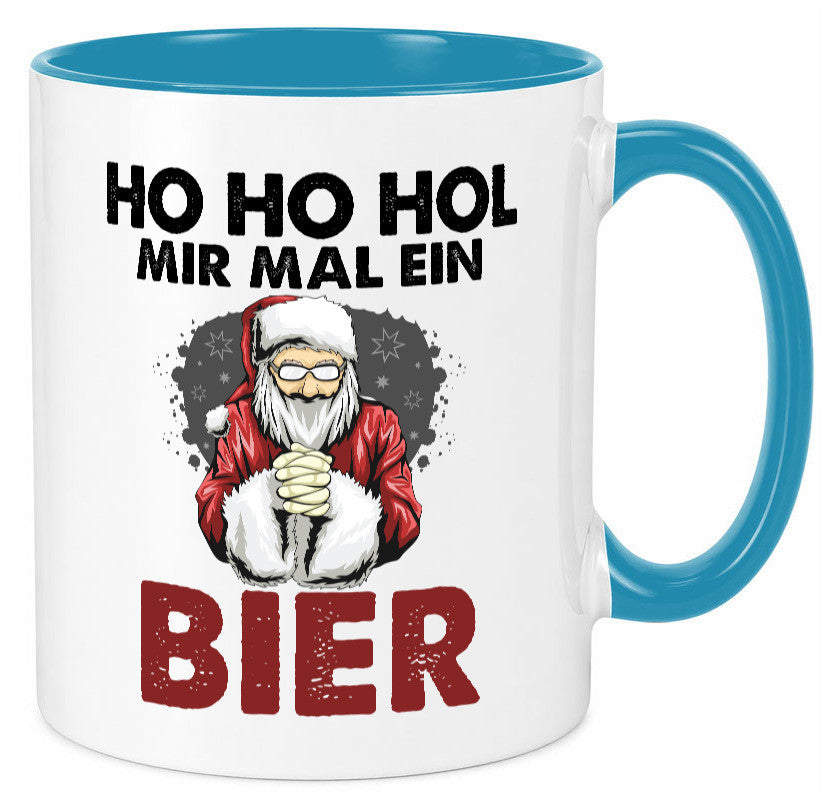 Ho Hol mir mal ein Bier | Weihnachten Geschenkidee Humor Tasse