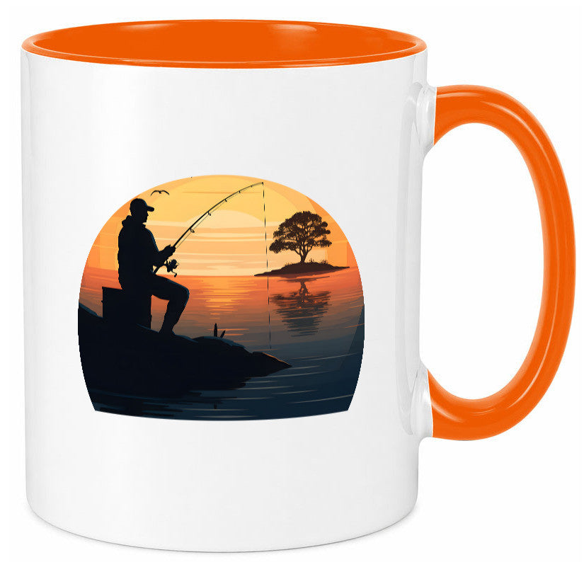 Angler | Sonnenuntergang Fischer Fische Angeln v2 Geschenk Humor Geschenkidee