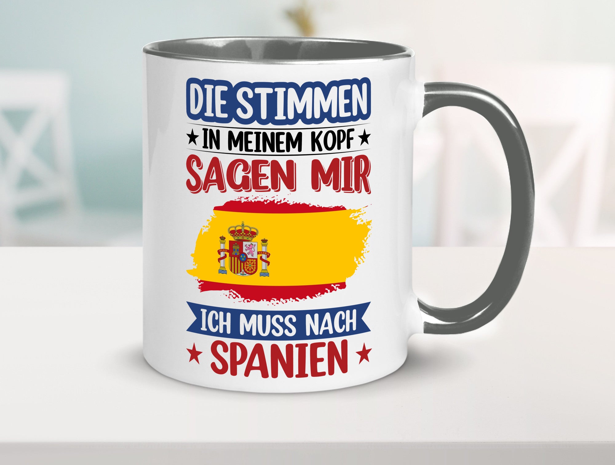 Spanien | Urlaub Stimmen in meinem Kopf Traumland v2 lustiger Spruch Geschenk
