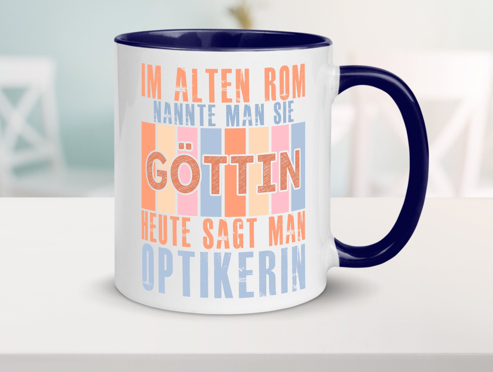 Heute sagt man: Optikerin | Augenoptik lustig Humor Geschenkidee Geschenk Tasse